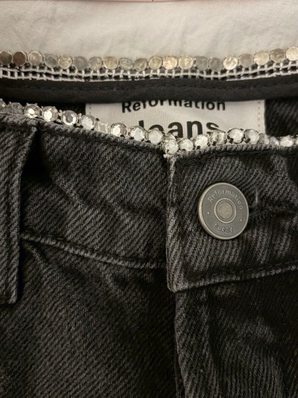 Reformation Stardust Women’s HR Straight Jeans in Ventura Sz 25 Button Fly - Picture 8 of 12